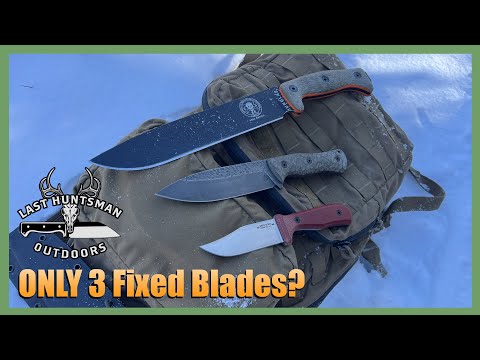 Only 3 Knives a Small, Medium and Large Fixed Blade