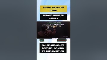 WRONG NUMBER SERIES - HARSHALAGRAWAL SIR #harshalagrawal #missingnumbers #numberseries #shorts