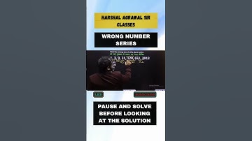 WRONG NUMBER SERIES - HARSHALAGRAWAL SIR #harshalagrawal #missingnumbers #numberseries #shorts
