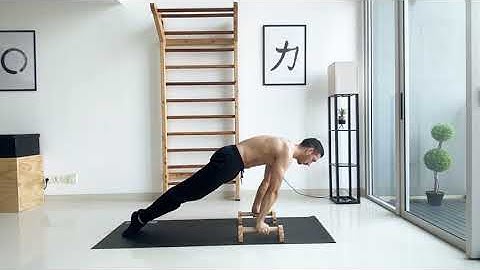 Planche Lean Push-ups on Parallettes