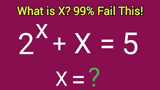 Can You Find X?||Fast Method to Solve Olympiad Math Exponential Challenge