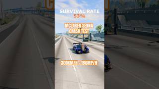 McLaren Senna Crash Test – 30 to 300 KM/H vs Bollard! 🚗💥 #shorts