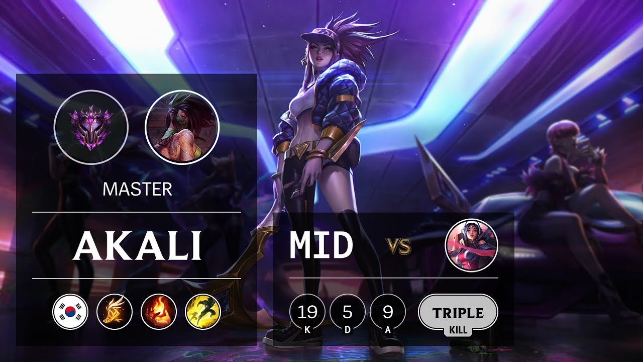 Akali Mid vs Irelia - KR Master Patch 9.6