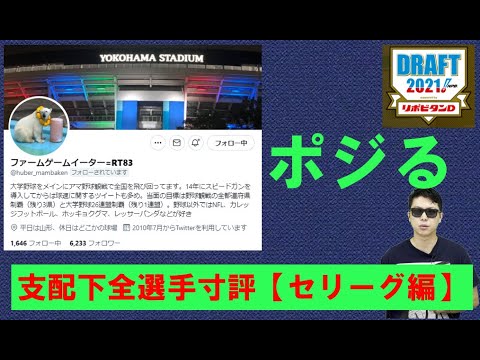 ポジりドラフトセリーグ編　支配下全選手寸評【2021年ドラフト】ファームゲームイーターさん②