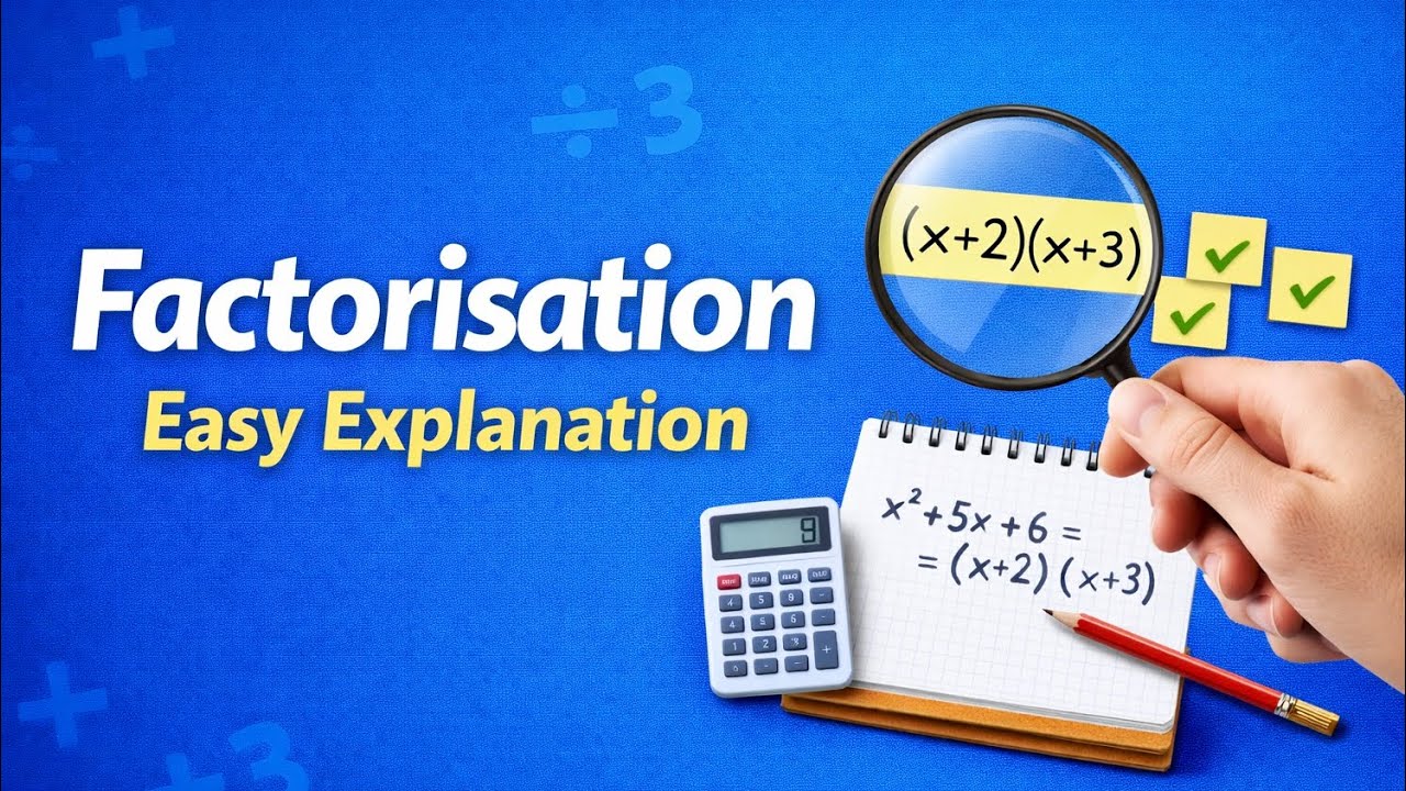 Factorisation  Step by Step Maths Tutorial