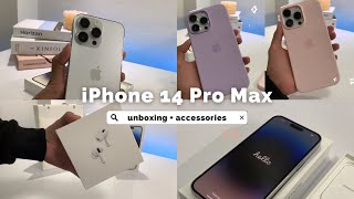 2023 iPhone 14 Pro Max unboxing silver 512gb (aesthetic) + Airpods Pro 2, accessories & camera test