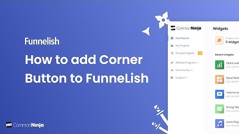 How to add a Corner Button to Funnelish