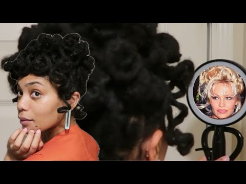 curly loc messy bun think Pam Anderson but locs…| quick loc style+chitchat | thequalityname