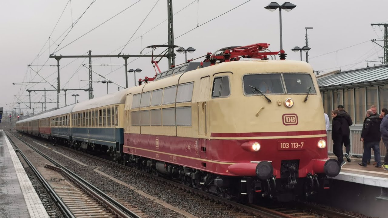 Ausfahrt des AKE Rheingold 103 113 in Magdeburg Hbf - YouTube
