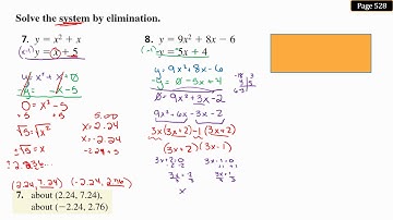 9.6 Solving Nonlinear Systems of Equations Day 2