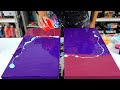 WOW!! Acrylic Pour in PURPLES, ORANGE, and GOLD! ~ Acrylic Pouring / Fluid Art