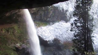 Virtual Hike Silver Falls State Park Snow Waterfalls