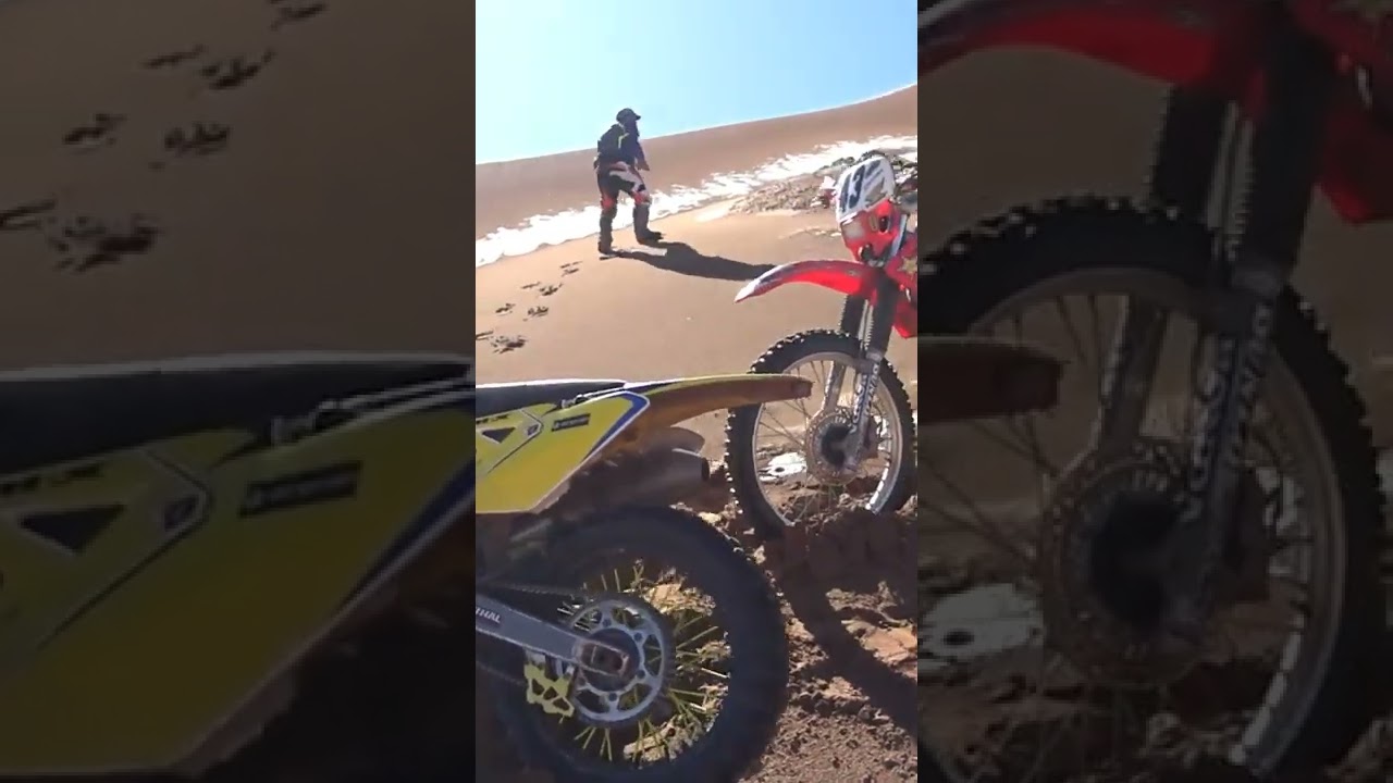 motokeando Suzuki y crf duna médanos.🌞🌞