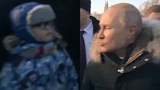 Путин послал мальчику воздушный поцелуй