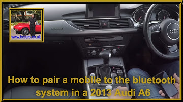 How to pair a mobile to the bluetooth system in a 2013 Audi A6
