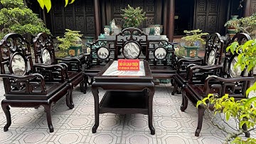 Bộ ghế móc mỏ gỗ trắc ta 8 món hàng hiếm hiện nay