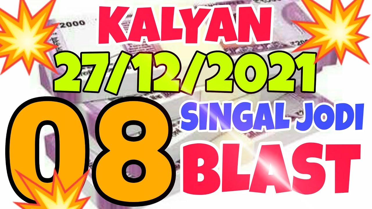 Kalyan singal jodi pass 08 (( 27/12/2021 )) satta matka India kalyan
