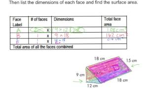 18 2 Surface Area Envision Math 6