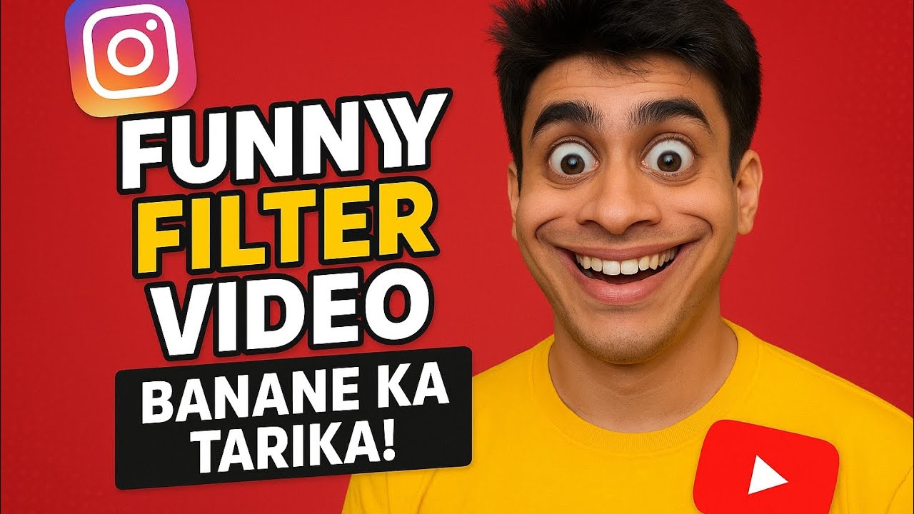 Funny face filter video making process in youtube