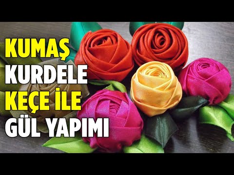 Kumaştan Gül Nasıl Dikilir? Evde Kurdele Gül Yapımı 3 Kolay Yöntem