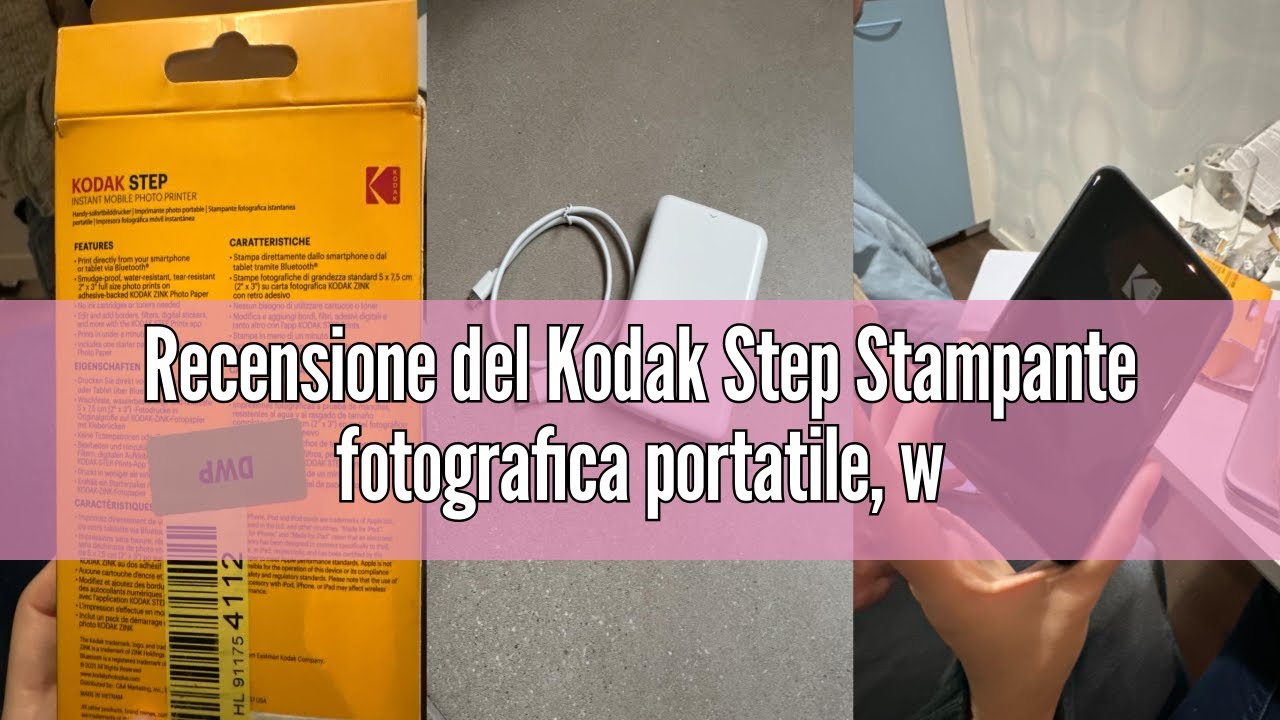 Kodak Step stampante Stampante fotografica portatile, wireless Kodak Step stampante Stampante fotografica portatile, wireless