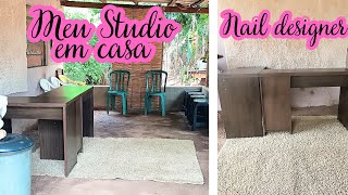 💅🏻 Iniciamos meu Studio de unhas na área de casa | Chácara| Manicure e pedicure|Alongamento de unhas