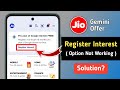 Myjio Gemini Free Offer Register Interest Option Not Working Problem | Gemini Pro Register Interest