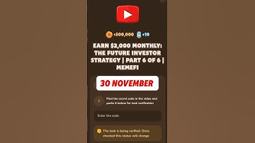 EARN $2,000 MONTHLY: THE FUTURE INVESTOR STRATEGY | PART 6 OF 6 | MEMEFI #memefi #code