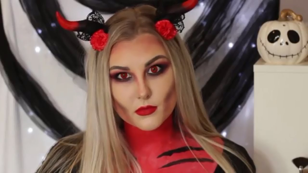Scary Makeup Tutorial Halloween Makeup Tutorial For Sexy Devil