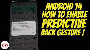 Android 14 Predictive Back Gesture Missing; How to Enable!