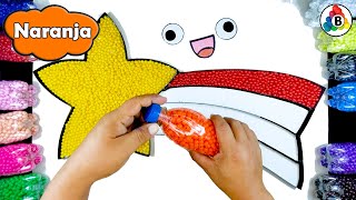 Colorea Una Estrella Fugaz y Aprende los Colores del Arcoíris - Videos Educativos para Niños