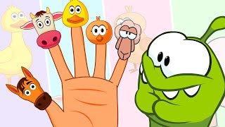 om nom and farm animals finger family learn english with om nom nursery rhymes