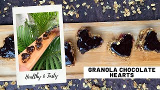 Granola Chocolate Hearts | Quick Bites | Quick Recipes | Healthy Desserts
