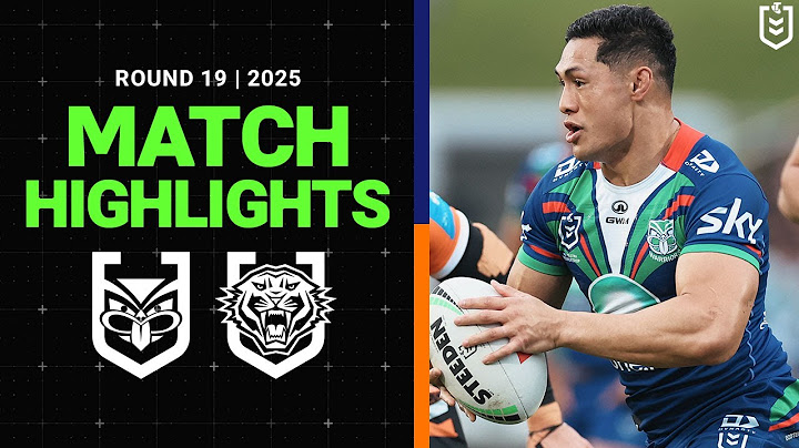 2025 NRL Match Highlights | Warriors v Wests Tigers | Round 19