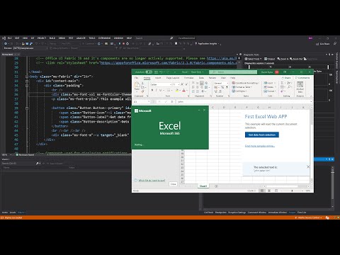 Microsoft Excel Web App in Visual Studio 2019 