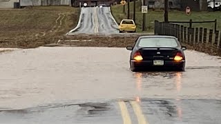 Flooding shuts down road in East Cocalico Township, Lancaster County