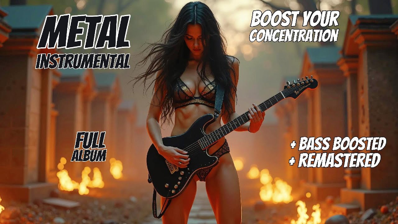 INSTRUMENTAL METAL No.8 🎸🎵 REMASTERED & BASS BOOSTED -.for Work, Gaming, Study