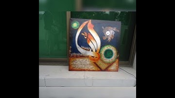 modren calligraphy painting by saimaashfaq.