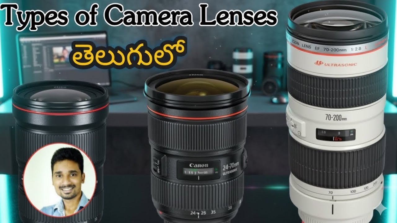 types of camera lens camera lenses explained in Telugu YouTube