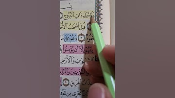 شرح أحكام التجويد ل سورة  البروج