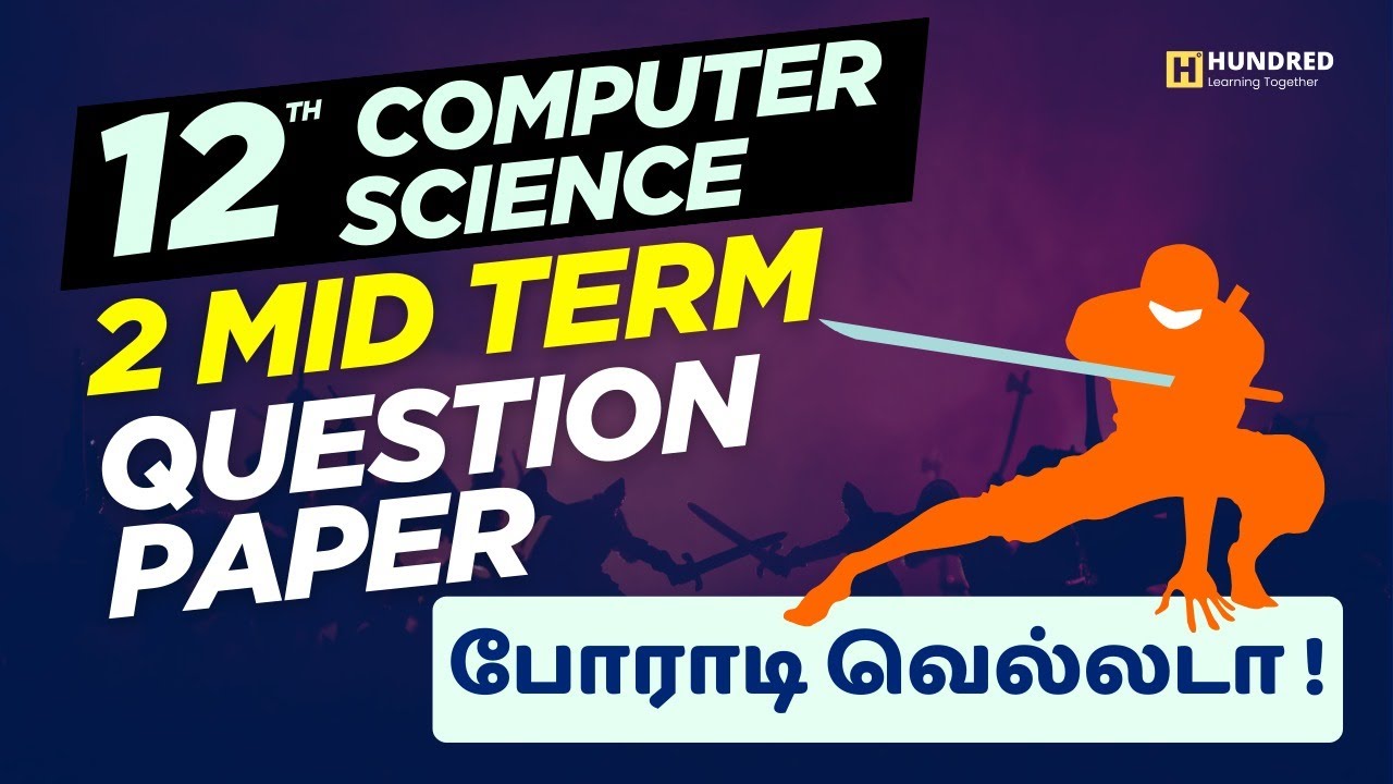 12th 2nd Mid Term Model Question Paper 2023 Computer Science Important