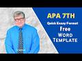 APA Style Essay Format 2026 Word 