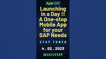 #Shorts | App Launch  | One Stop Mobile App for your SAP Needs | 1 Day to Go | Agile SAP