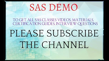 SAS DEMO -INTRODUCTION TO SAS SOFTWARE