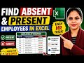 “Find Absent & Present Employees in Excel 🔥 | Easy HR Trick”