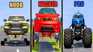 NOOB vs PRO vs HACKER #52 - Beamng drive