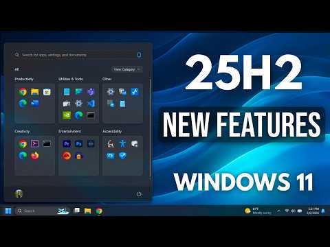Windows 11 New Start Menu and Battery Icons in Windows 11 25H2 2026 Update