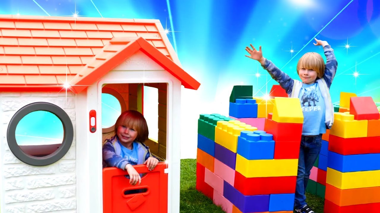 Видео для детей — Строим дом из Мега Блоков! — Игры с машинками в Школе ...