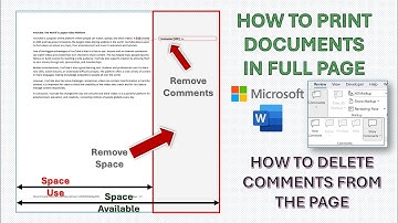 How to Print Full Page & Remove Comments in Microsoft Word | Fix Extra Space Issue