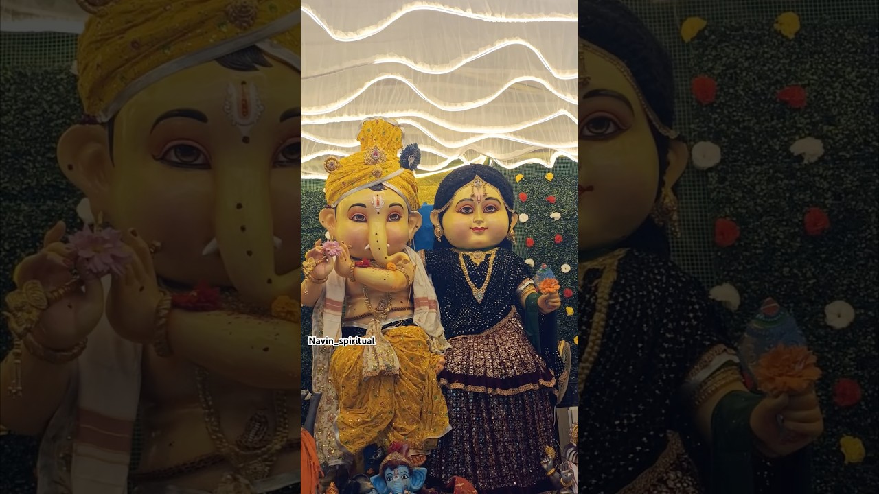 Ganesha in Krishna Style: Unique Fusion Idol with Flute & Peacock Feather
